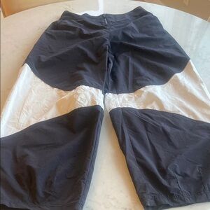 Free People Black and White Color-Block Joggers